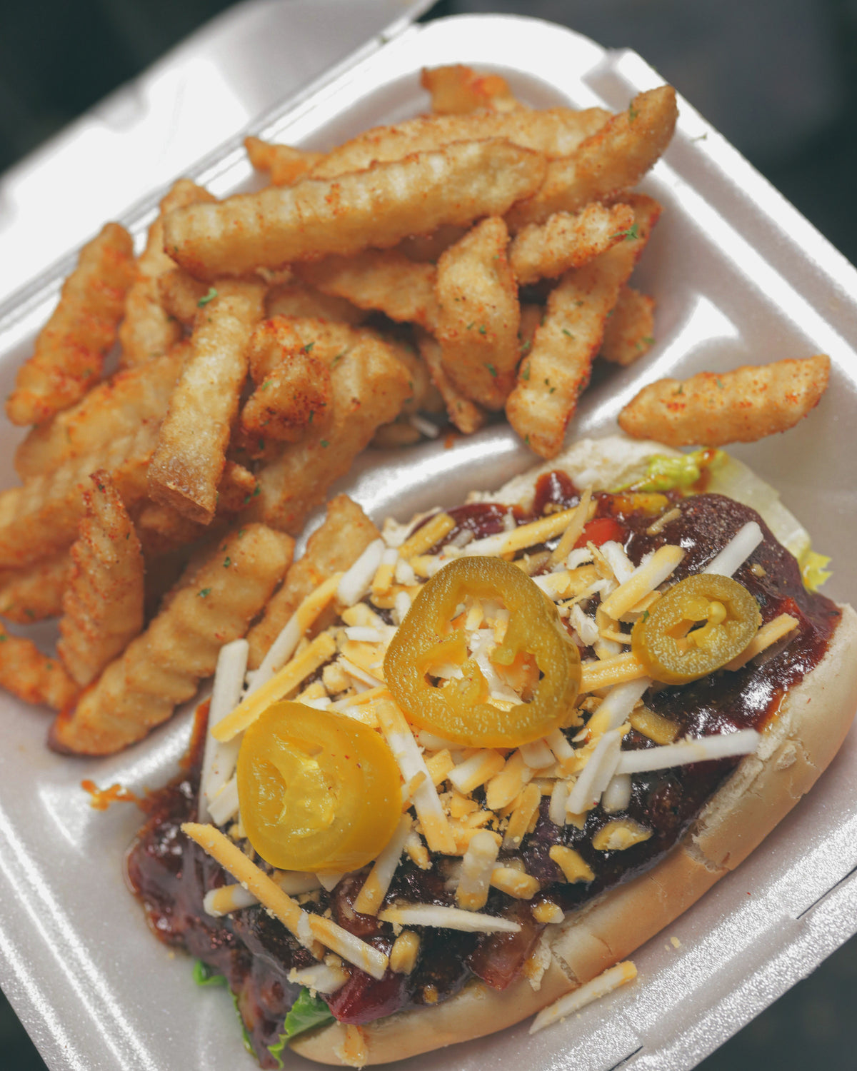 Secondline Smoke Sausage W/ Anu’s Spicy Fries